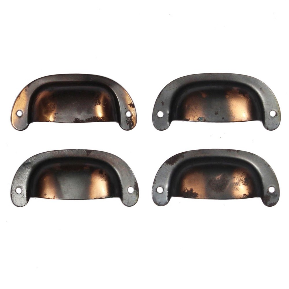 Matching Antique Japanned Bin Pulls, 6 Pulls Available, NBP146