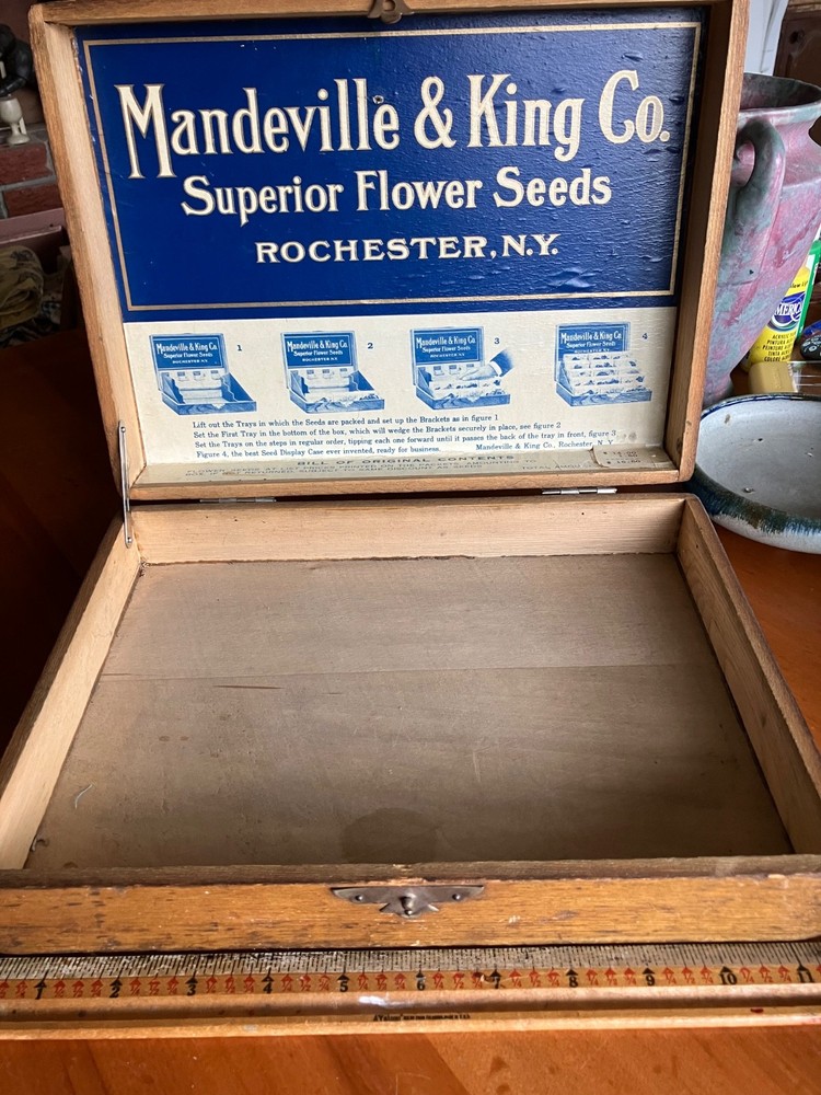 Antique Mandeville & King Co. Seed Box Wood