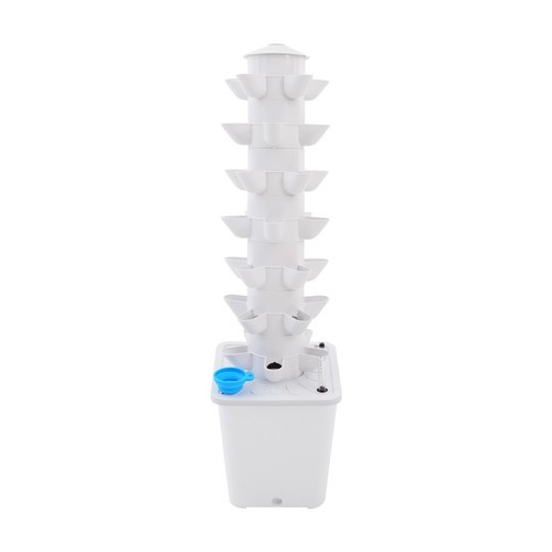 7-tier Hydroponics Growing Tower, Vertical Hydroponic Indoor Gardening Tower