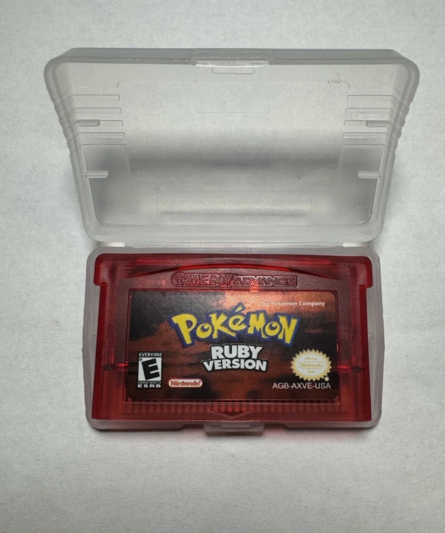 GBA Ruby Version Game Boy Advance, English Cartridge Game Tested USA