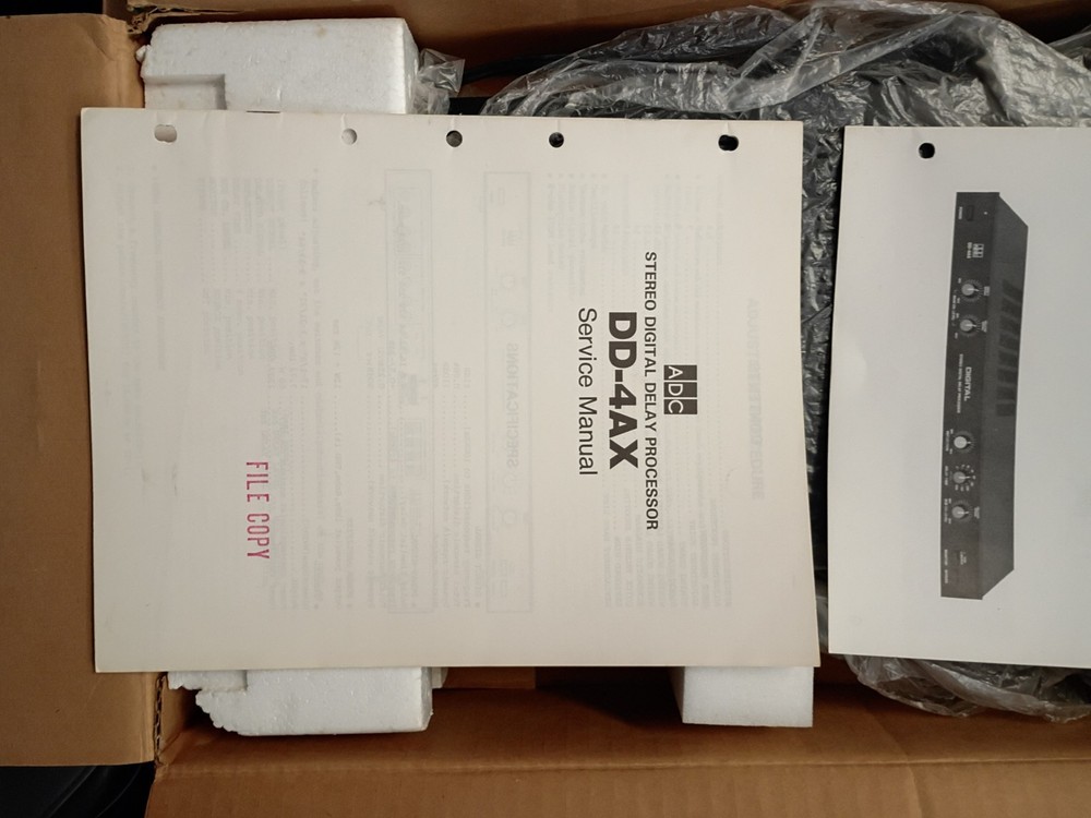 ADC DD-4AX Stereo Digital Delay Processor COMPLETE IN BOX, POWERS ON LOOKS GOOD