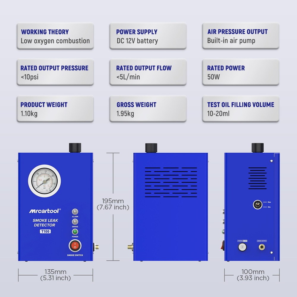 EVAP Smoke Machine Car Engine System Vacuum Diagnostic Leak Detector Air Pump