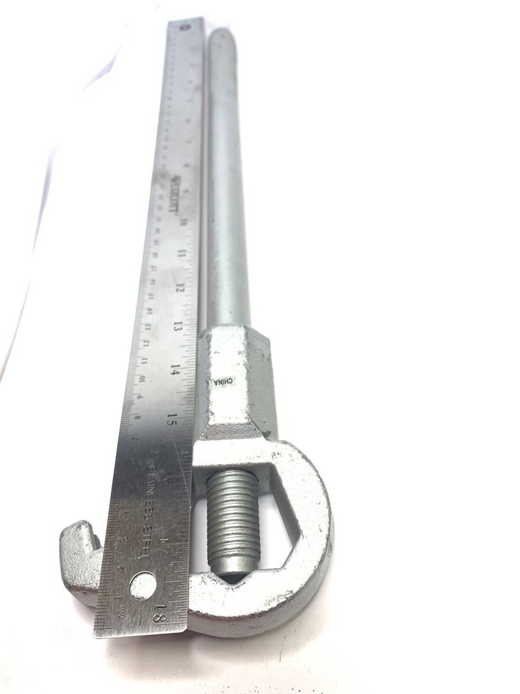 18” Adjustable Moon American Hydrant Wrench Spanner Hook Pentagon & Square Nuts