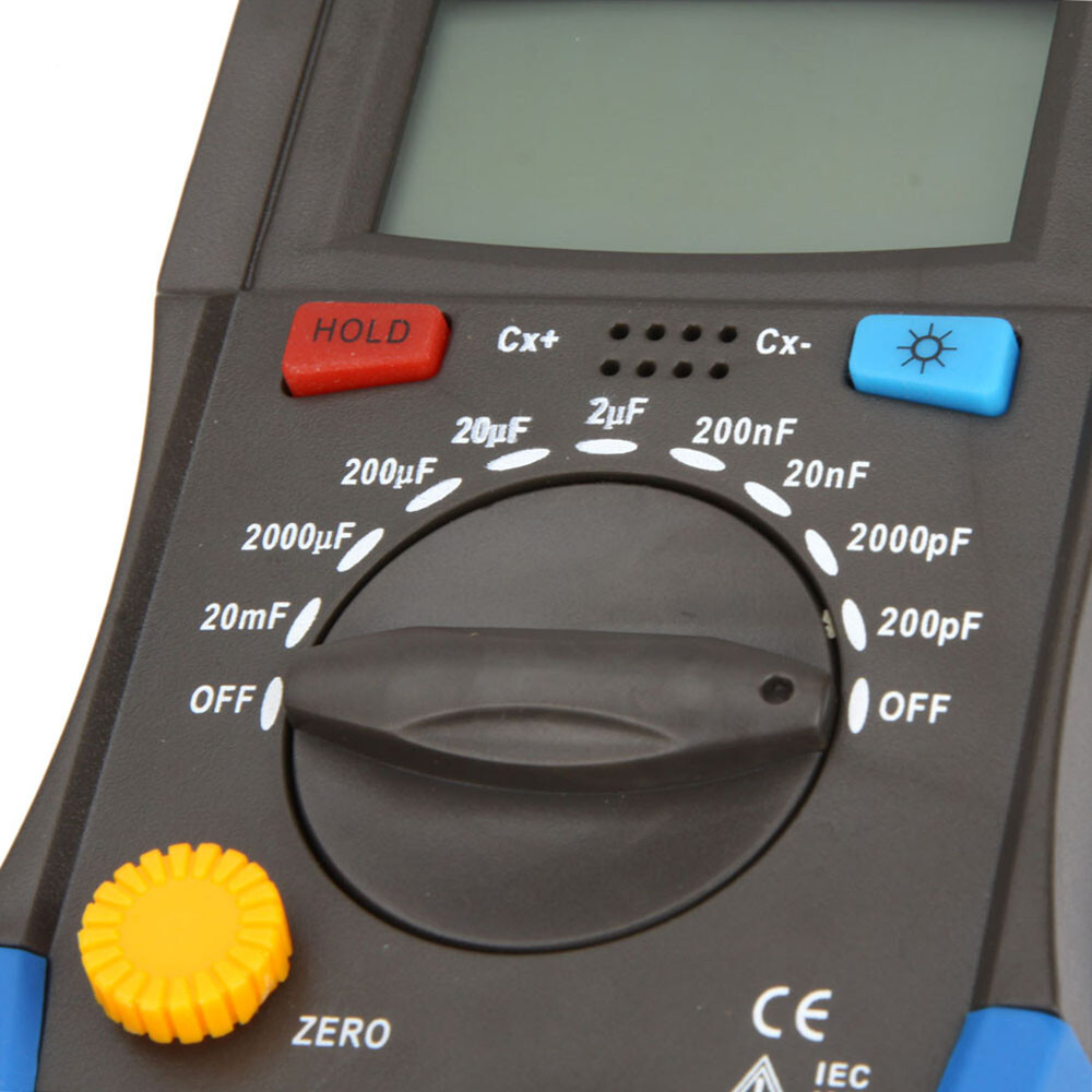 1x DM6013L Handheld Digital Capacitance Meter Capacitor w/ LCD Backlight K8B6
