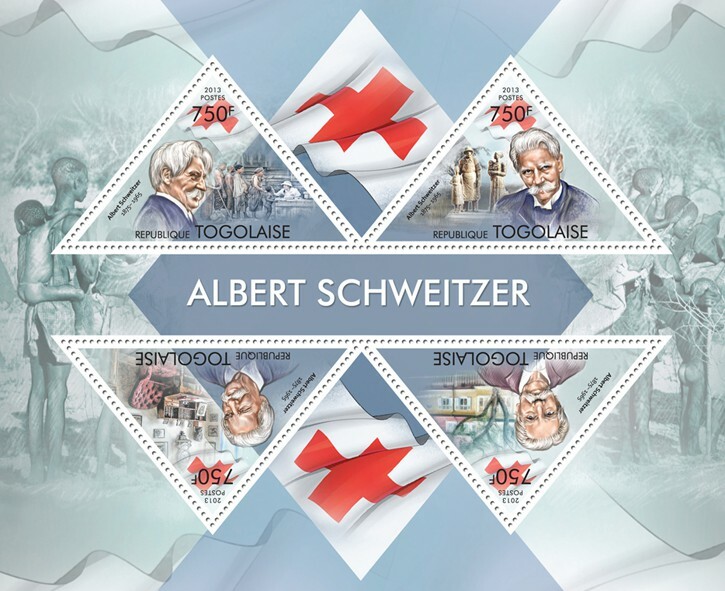 2013 TOGO MNH. ALBERT SCHWEITZER |  Michel Code: 5066-5069
