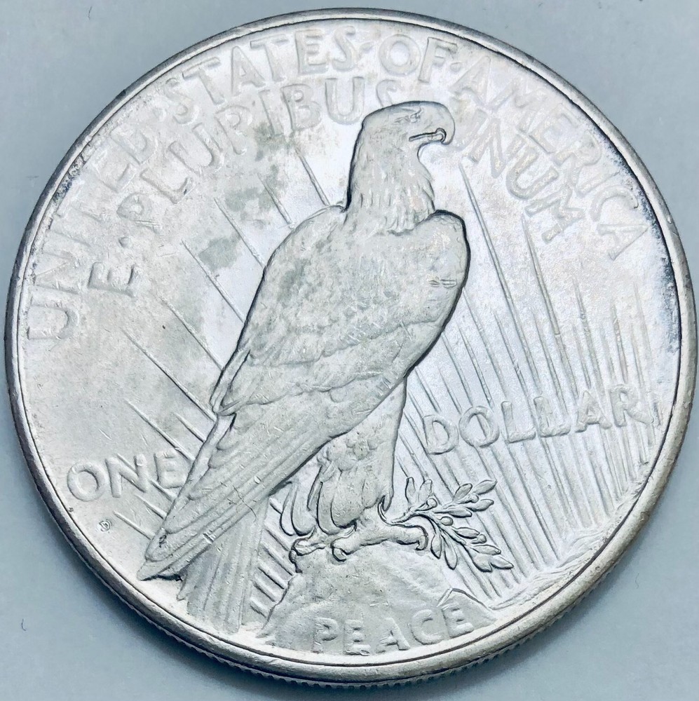 1934-D Peace Silver Dollar AU Details
