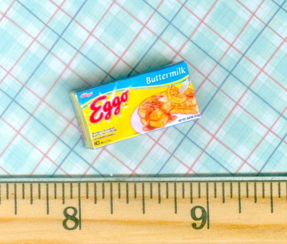 Dollhouse Miniature size Breakfast Frozen Waffles Box