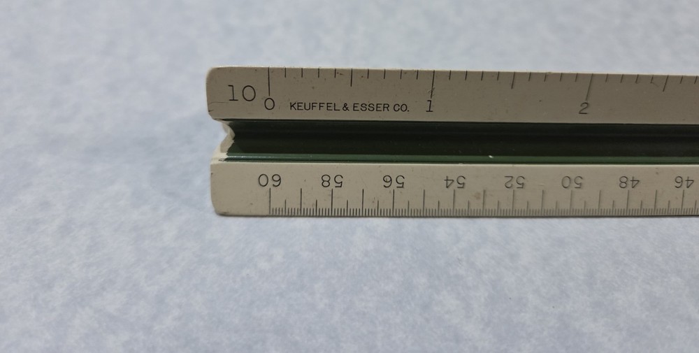 Vintage 12" Keuffel & Esser Co. Engineering/Drafting Ruler