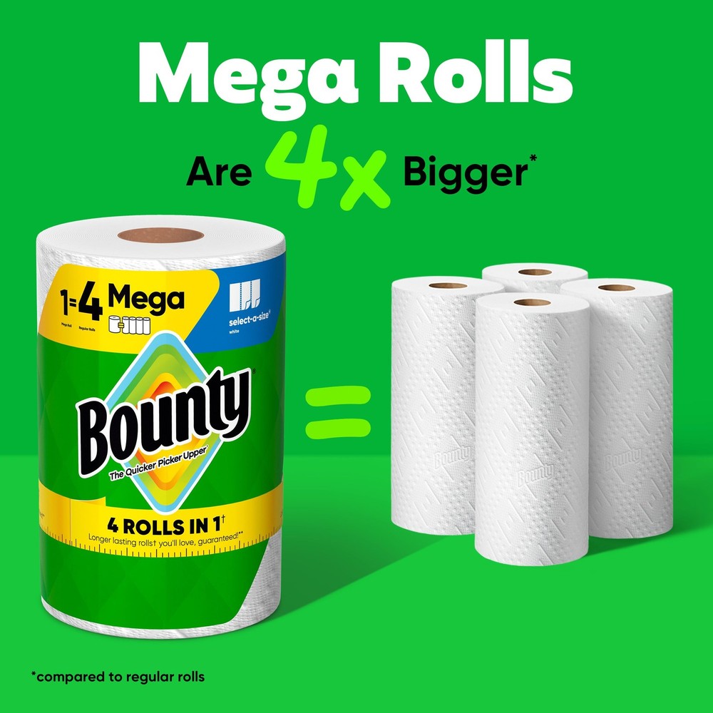 Select-A-Size Towels, White, 2 Mega Rolls = 8 Regular Rolls