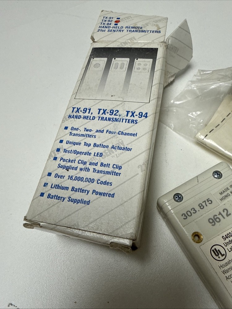 Linear TX-92 Supervised Digital Hand- Held Security Remote Transmitter