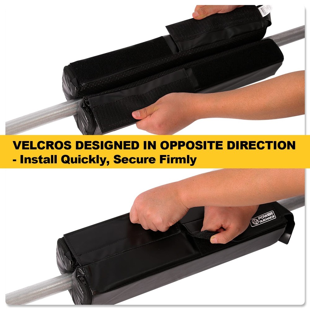 POWER GUIDANCE Square Hip Thrust Pad Barbell Squat Protective Black