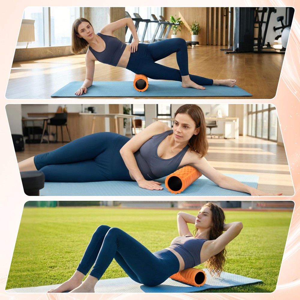 Foam Roller for Deep Tissue Massager, 18" Trigger Point Foam Roller, Patented...