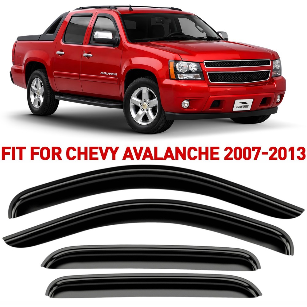 Rain Guards Vent Visors Shade for 2007-2013 Chevrolet (Chevy) Avalanche
