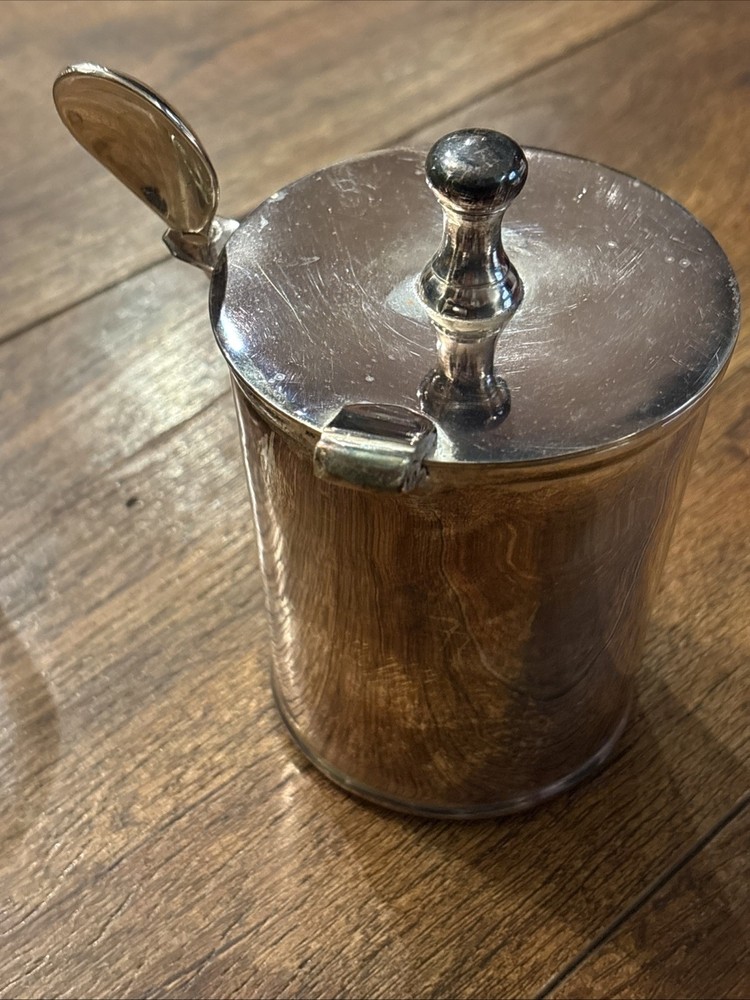 Restoration Hardware Hampton Silver Plate Lidded Jam Pot Complete