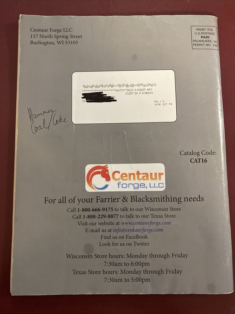 Centaur Forge 2016 Catalog