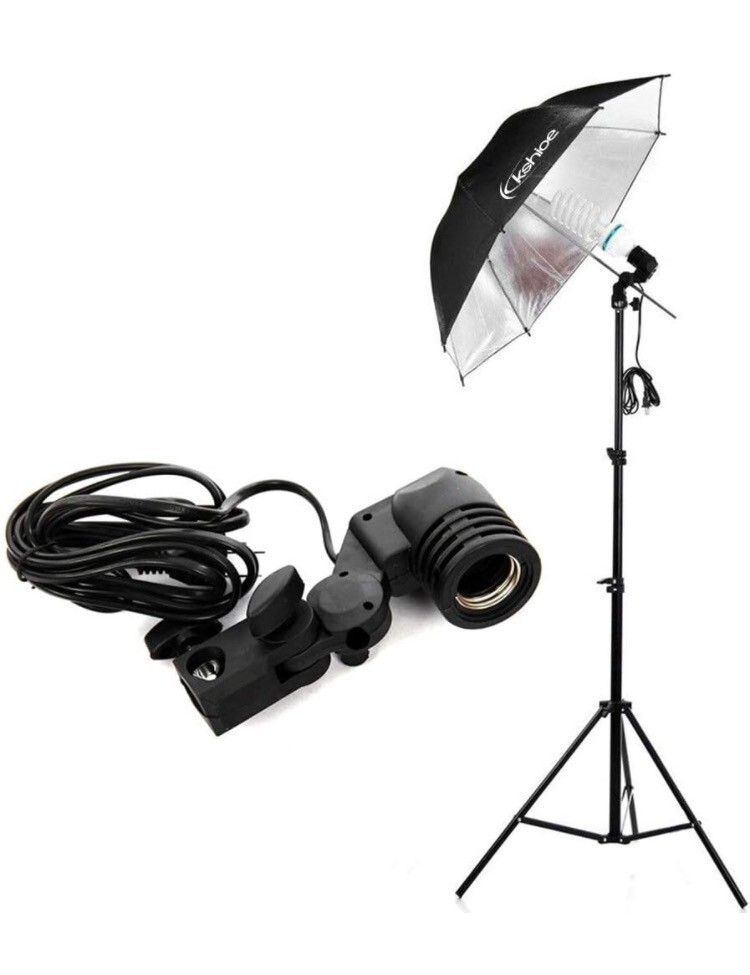 6.6ft x 9.8ft Background Support System and Umbrellas Continuous Lighting Kit