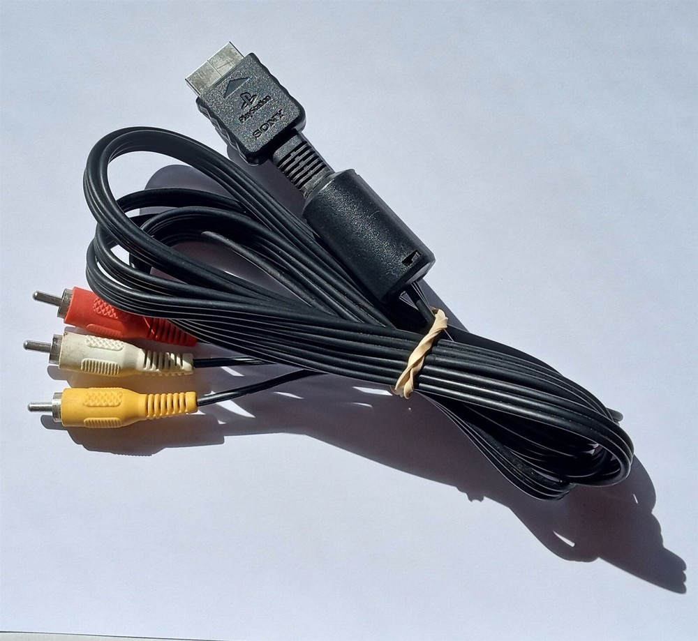PS2 Playstation 2 - AV Composite Video Cable - Original - tested
