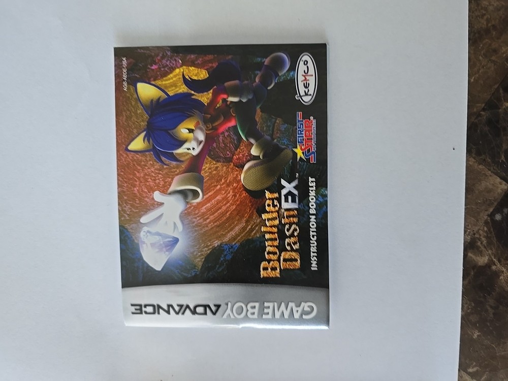 Boulder Dash EX Nintendo Game Boy Advance Box & Manual Only *