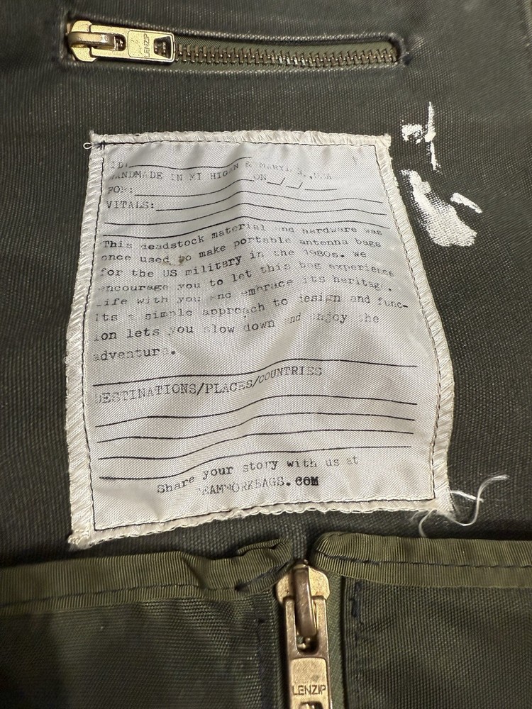 Vintage Military Backpack Rucksack Canvas Green