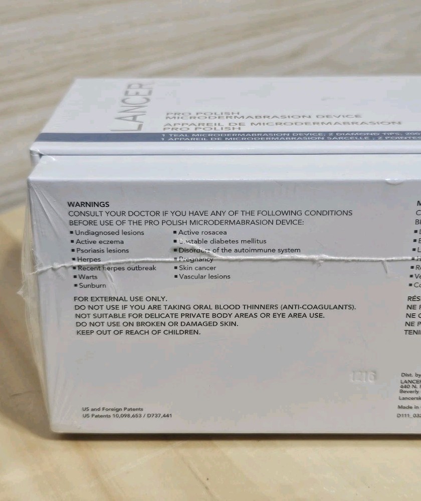 * NEW SEALED * Lancer Pro Polish Microdermabrasion Device Diamond Tip Suction