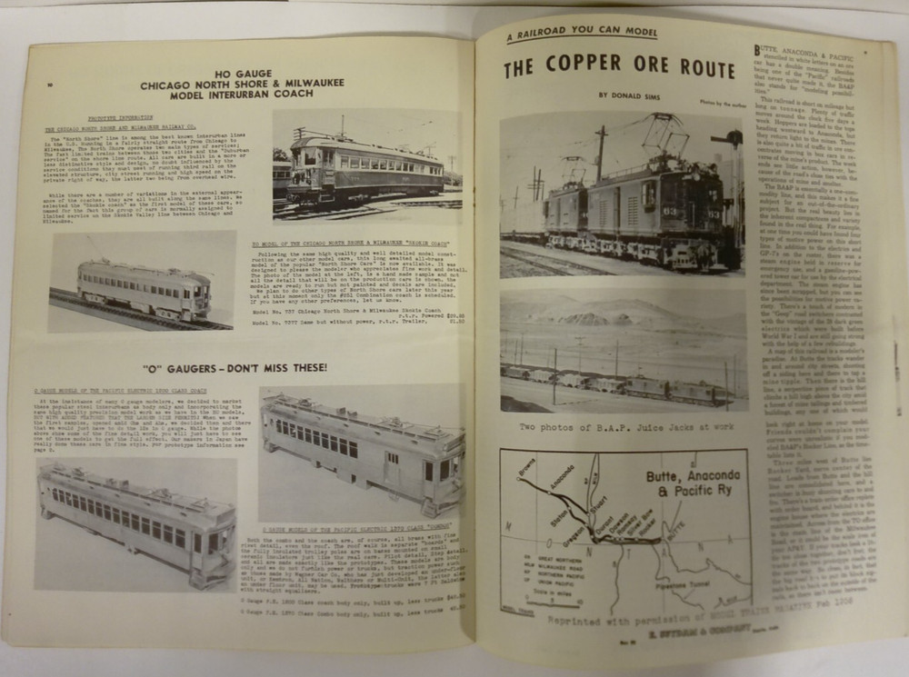E. Suydam & Company 1956 Interurban Modeling Catalog