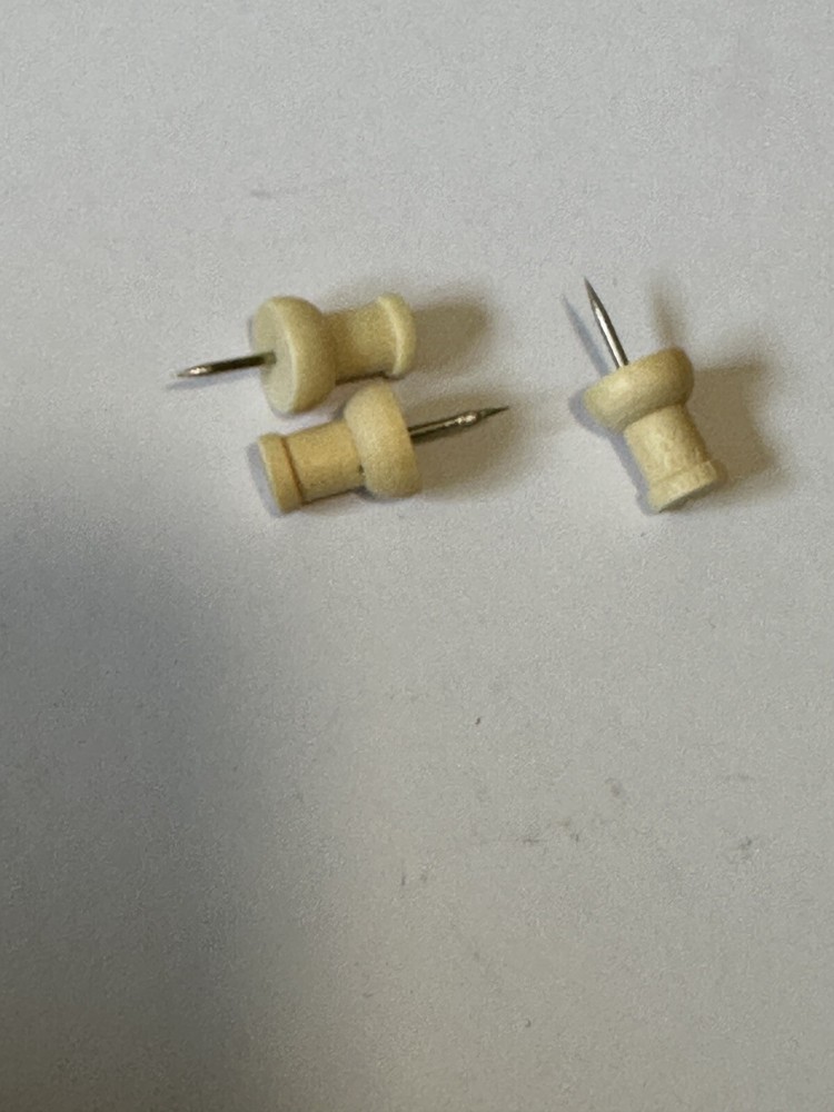 Push Pins. 150 Count, Beige Plastic