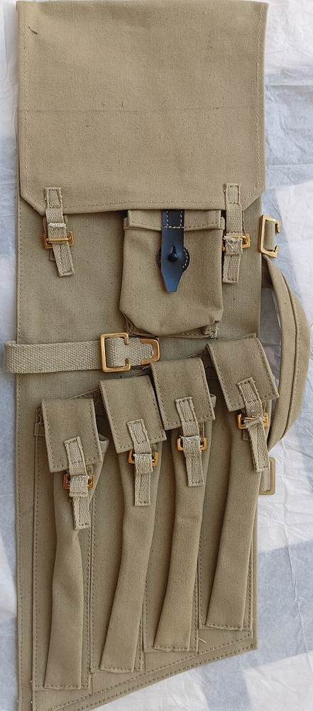British WW2 Sten Webbing Carry Case Canvas Bag Khaki