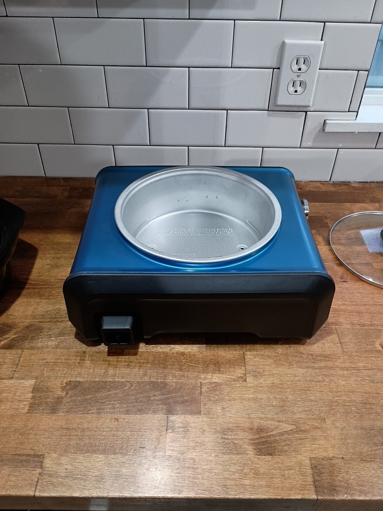 Crock Pot Hook Up 2-Quart Round Slow Cooker Blue SCCPMD2-BL Connectable Tested