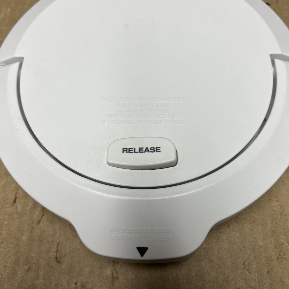 Ninja Food Processor Bowl Lid Replacement Part – White with Lock & Release
