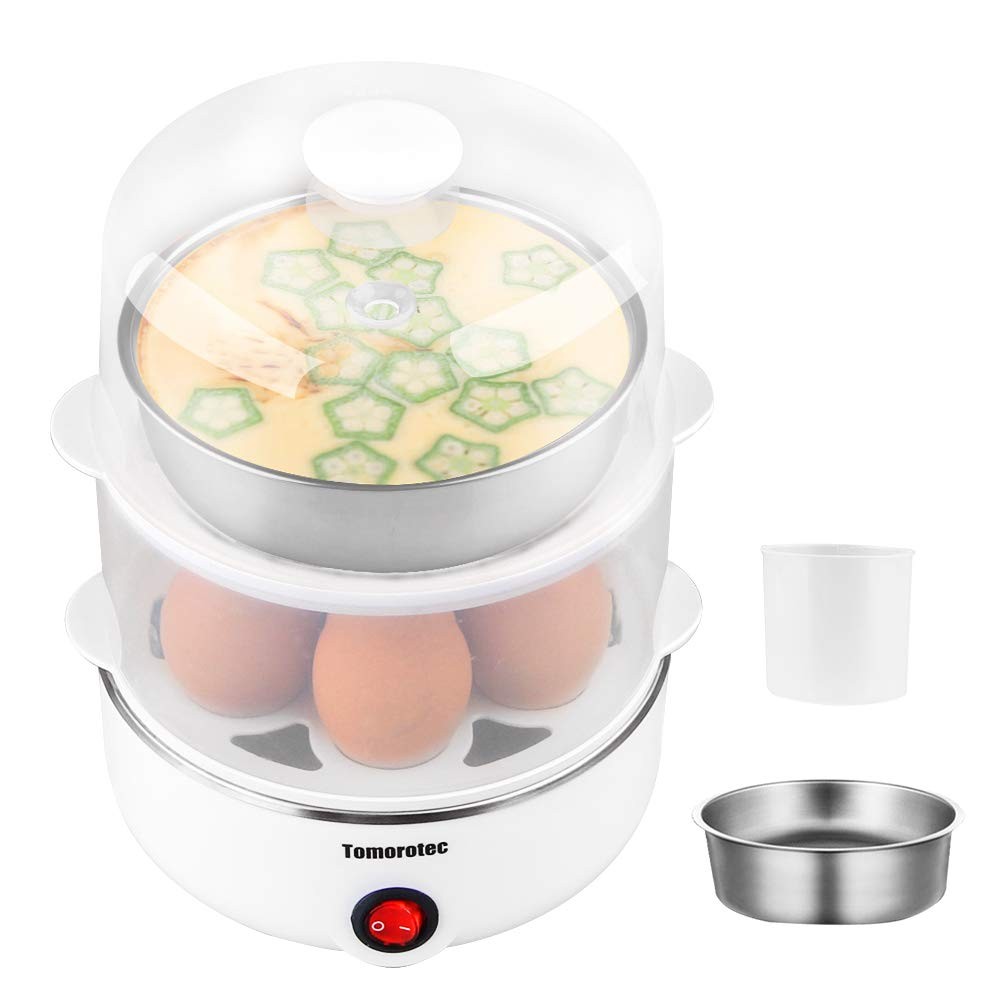 2-tier Egg Cooker Large 14 Eggs Capacity Electric Rapid Egg Maker, Auto Off
