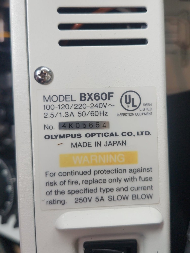 Olympus BX60F3 Microscope 10x ocular 30x objective lense