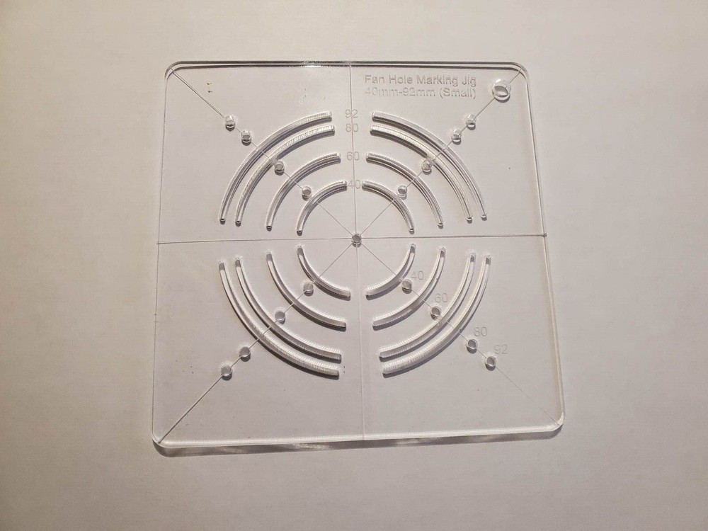 Acrylic PC Fan Placing Trace Template *ANY SIZE*