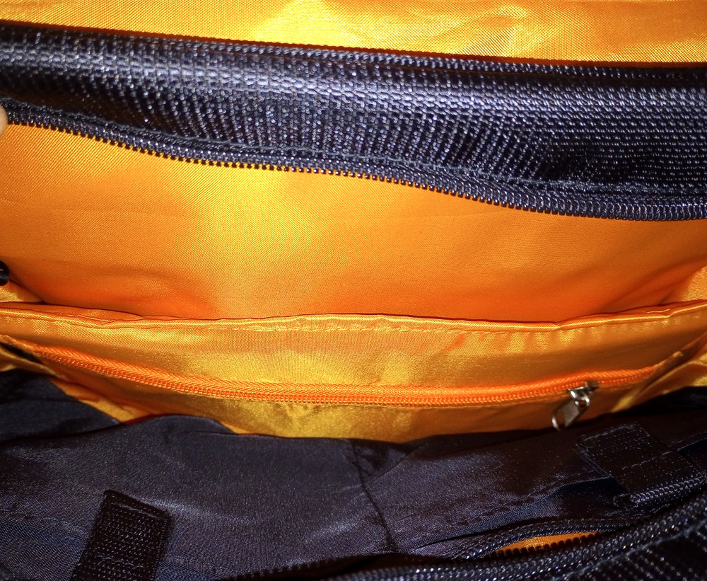Dalbello Backpack - Black & Orange with Red Scorpion Logo - Good Condition