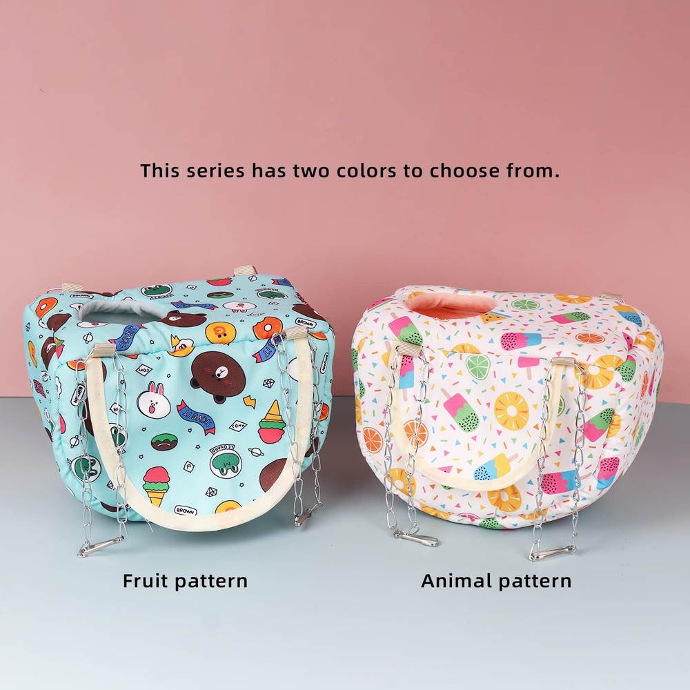 Sugar Glider Pouch Cage Accessories, Small Pet Small, fruit white