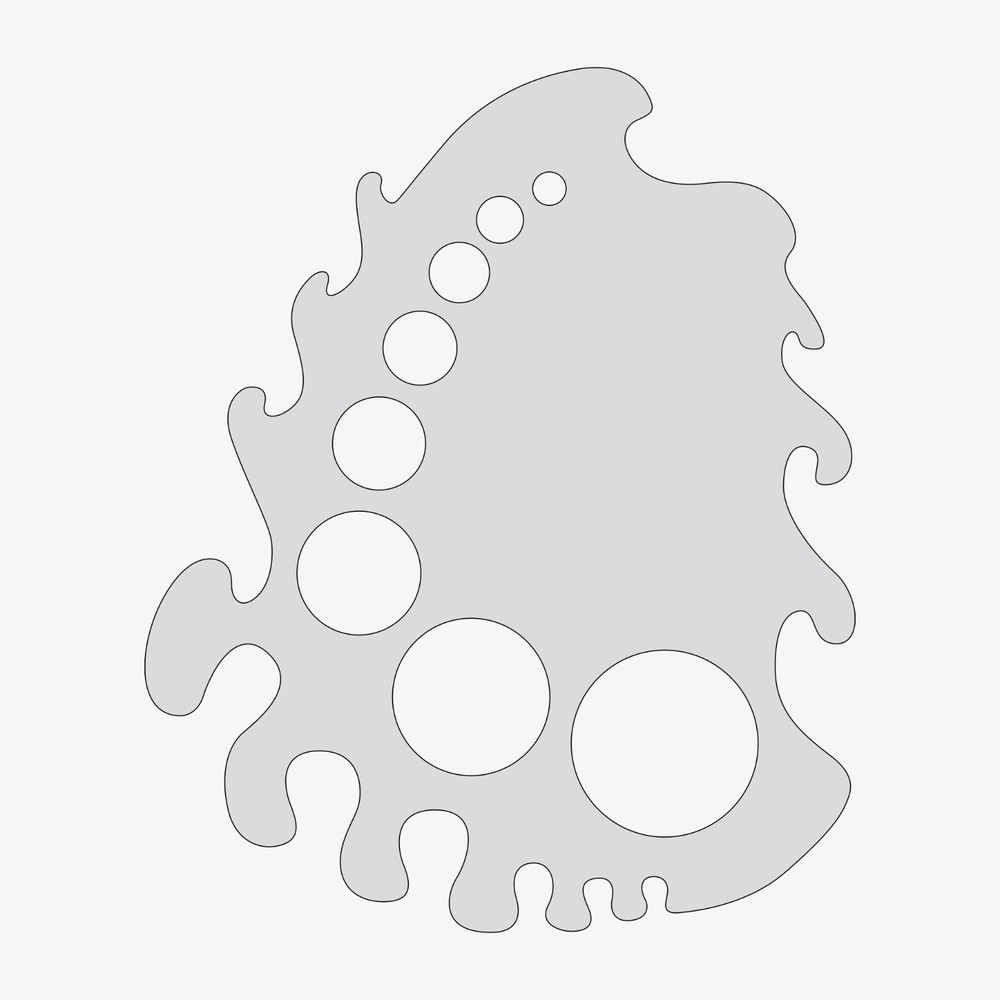 Freehand Shield #3 - Reusable Airbrush Stencil Template