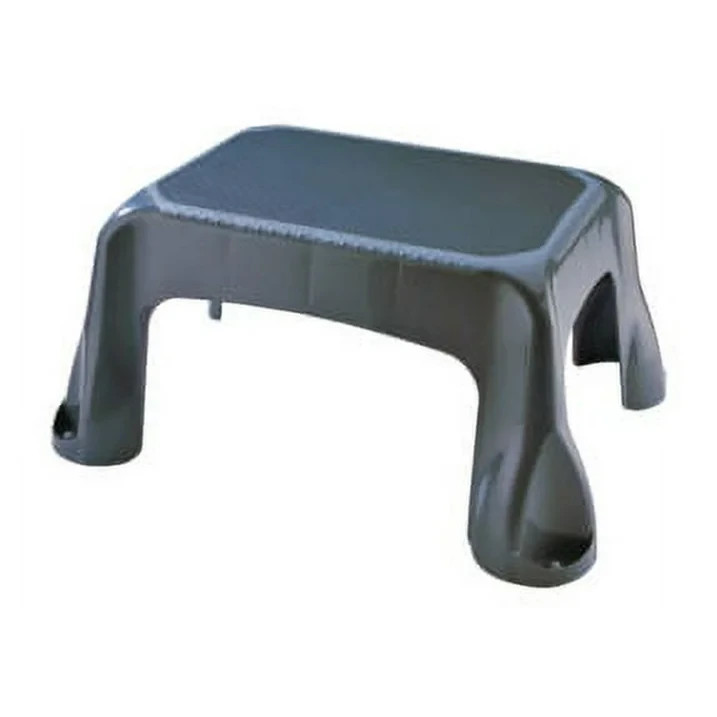 Rubbermaid Plastic Step Stool, In-Mold Tread, 1-Step, Gray