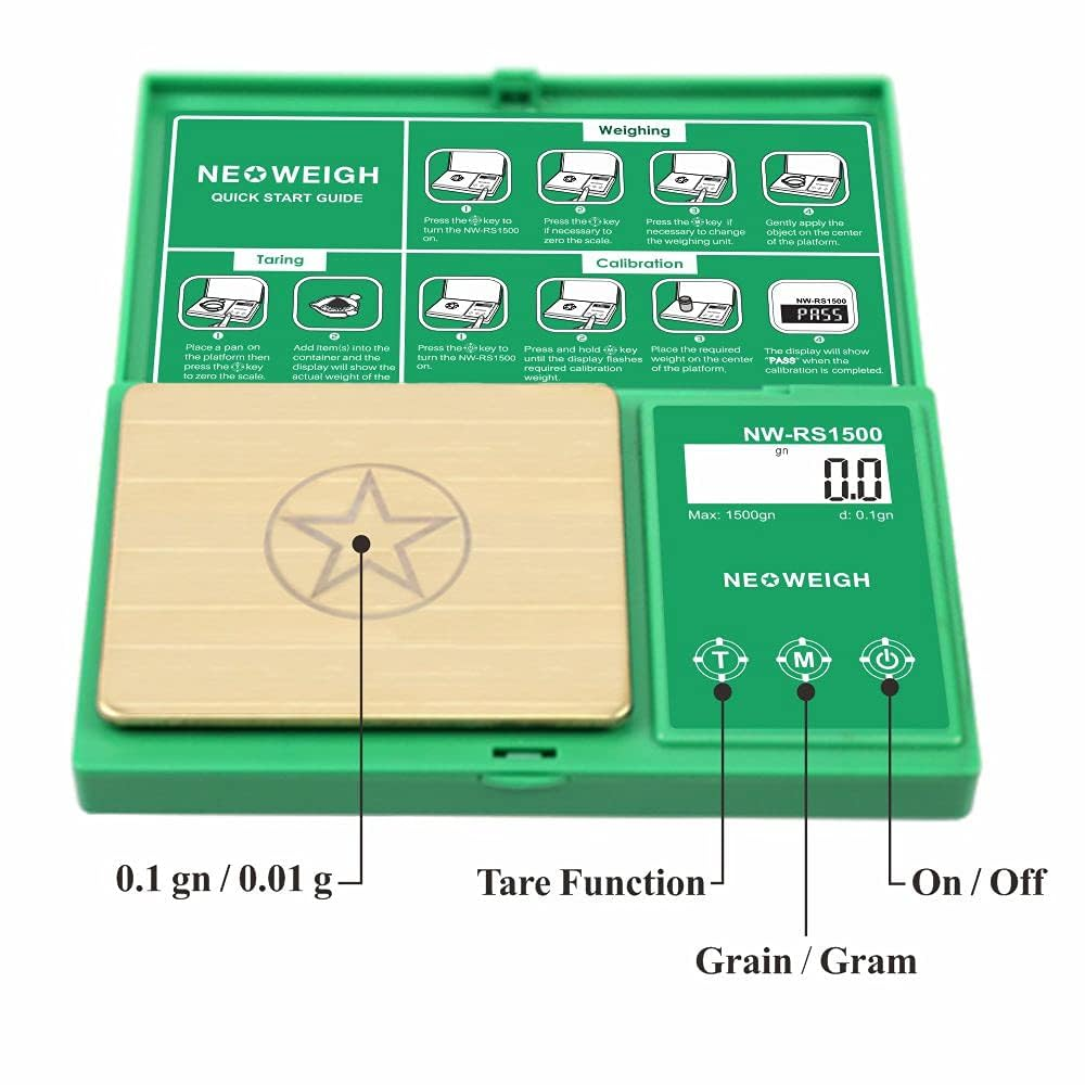 Reloading Scale, Powder Scale for Reloading, 1500 Grains X 0.1 Gn, Digital Powd