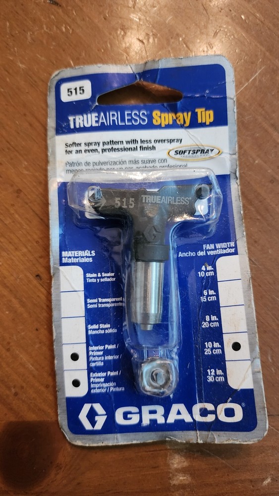 GRACO TrueAirless 515 Spray Tip, Black, Silver