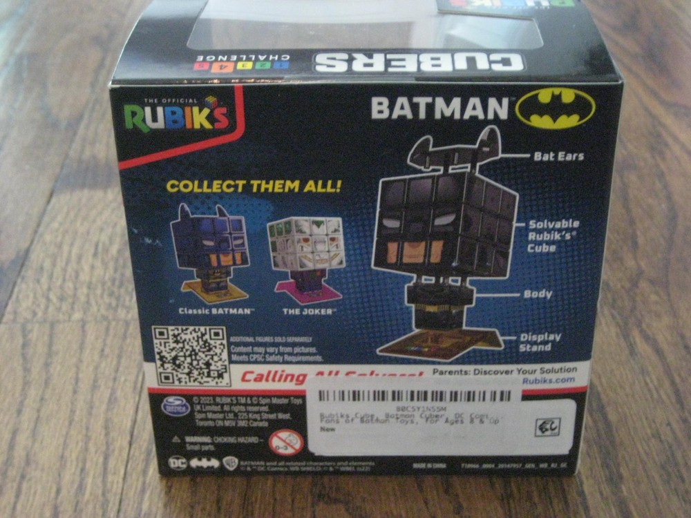 DC Batman Rubik's Cube Speed Cube Spin Master 3 x 3 New in Box!
