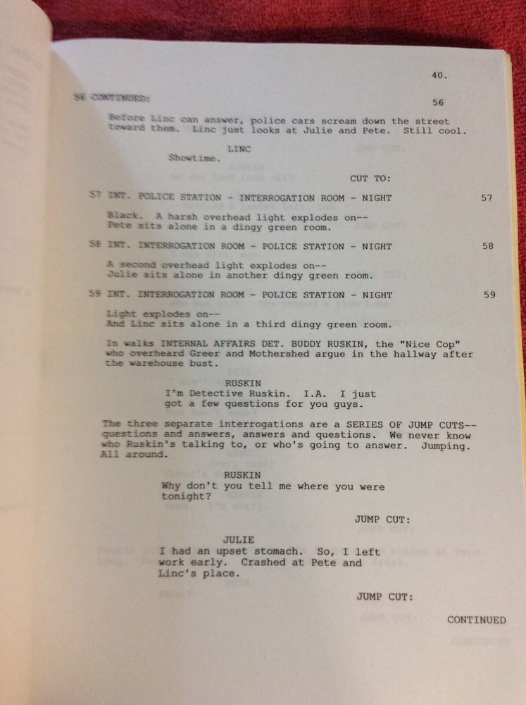 ORIGINAL SCRIPT THE MOD SQUAD CLAIRE DANES EDDIE GRIFFIN JOSH BROLIN LIPTON
