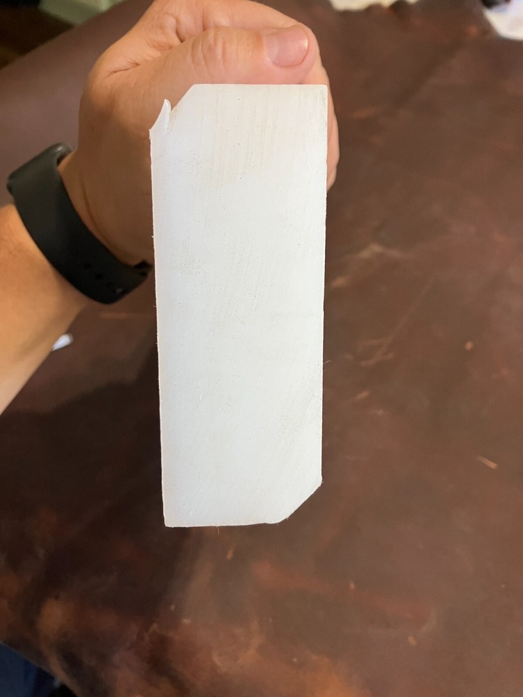 1.5"x4.1"x12" White Machinable Plastic Sheet (a11)