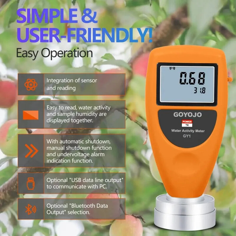 Smart Bluetooth Water Activity Meter Tester for Jerky & Dried Fruit