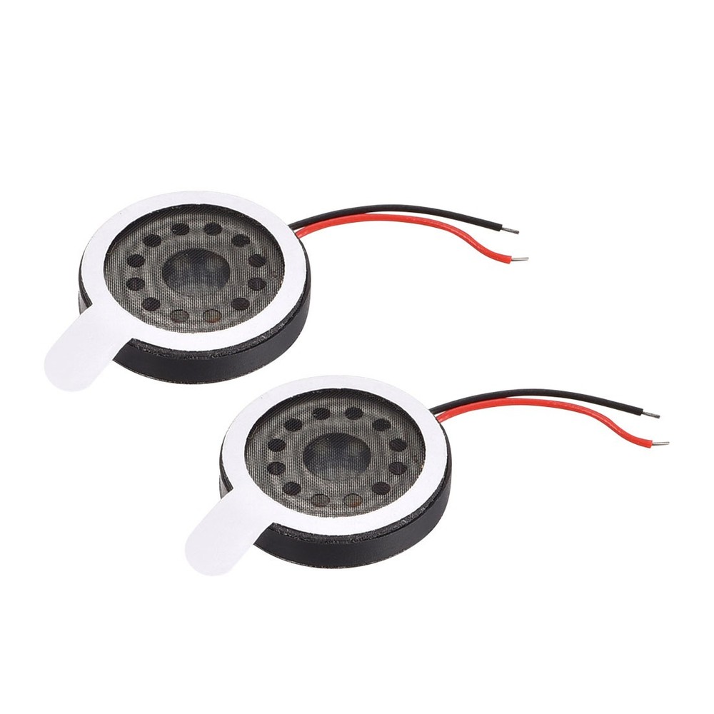 2 Pack 1W 8 Ohm 16mm Dia Speaker with Wire for Electronic Projects