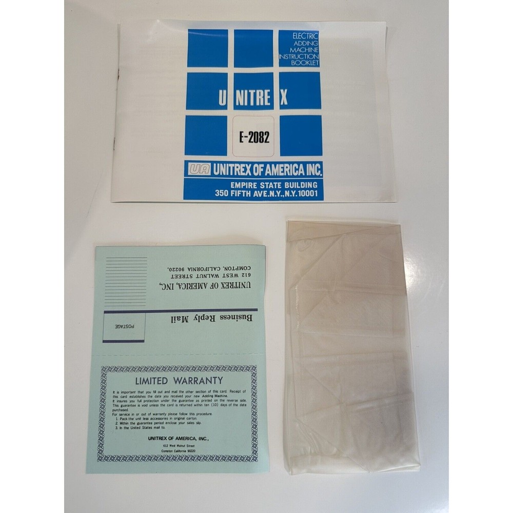 VINTAGE *NEW* 1970's Unitrex Eiko Electric E2082 10-Key Adding Machine Printer