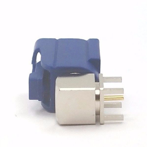 4pcs Fakra Right Angle Jack PCB Mount Key Code C Blue GPS Telematics Navigation