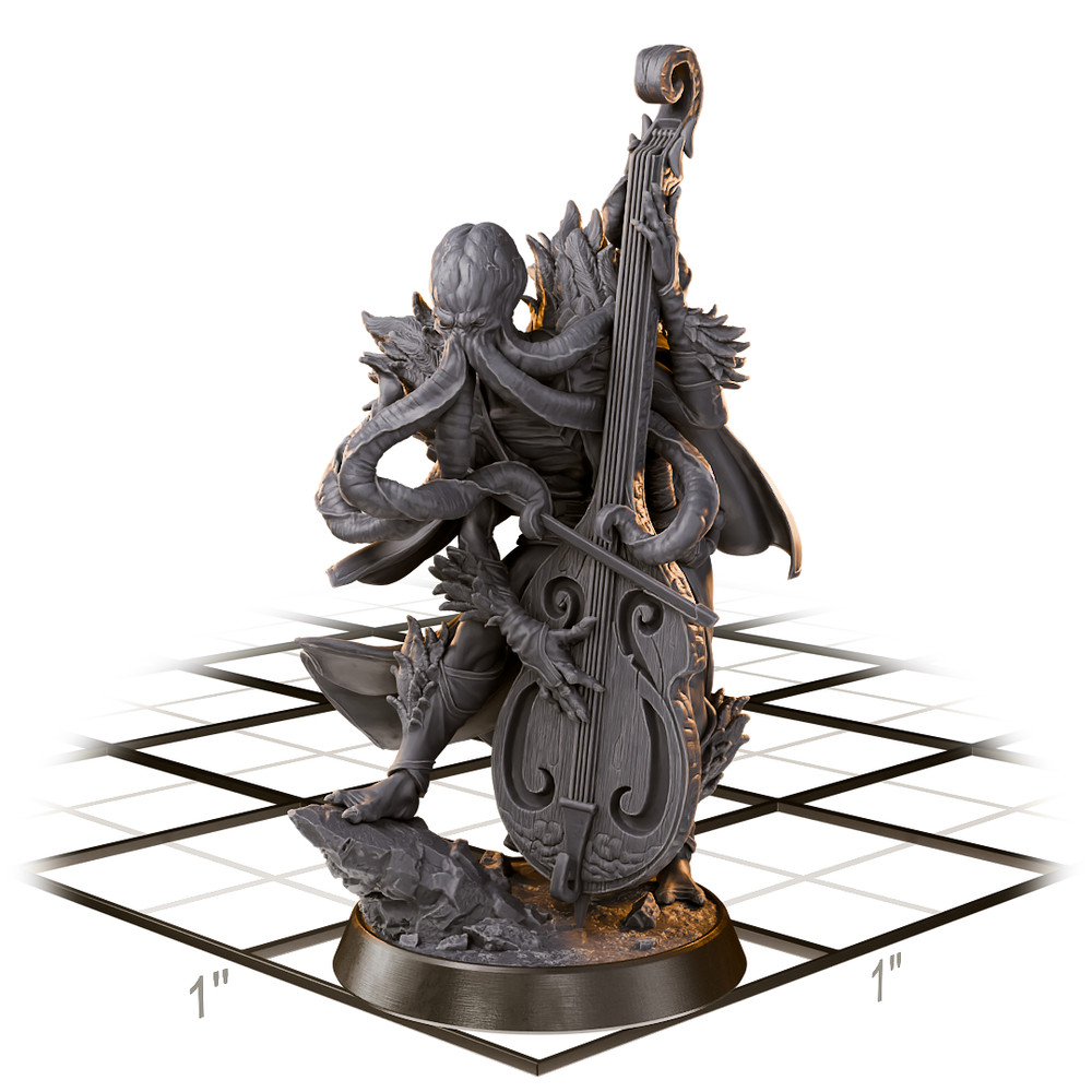 DnD Yo'Mandrin Bard Mindflayer Mini 32mm Scale
