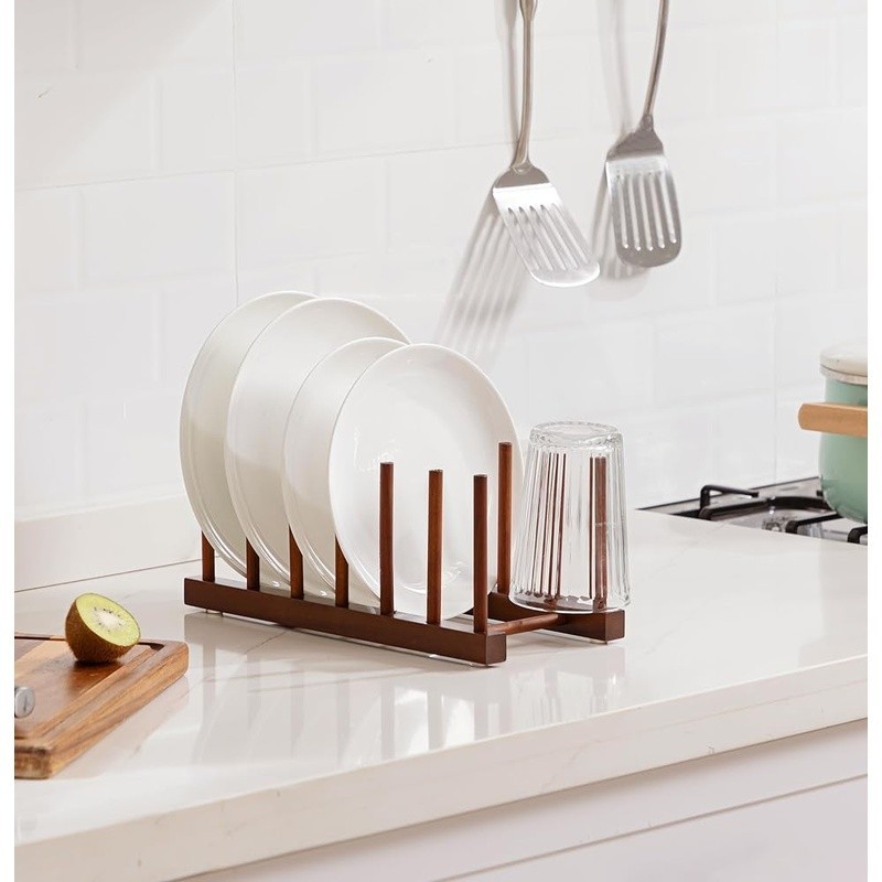 Teak Drying Rack Multi-Functional Kitchen Organizer Sturdy Storage Solution New