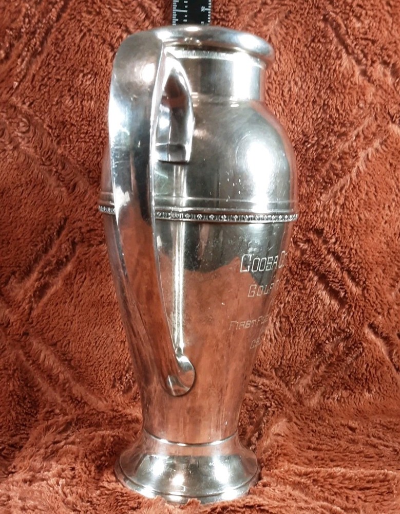 Antique Silver Plated Cocktail Pitcher Engraved