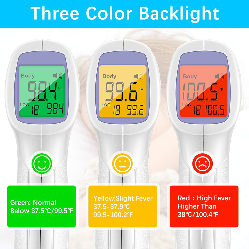 Handheld Non-Contact Digital Forehead Thermometer LCD Display