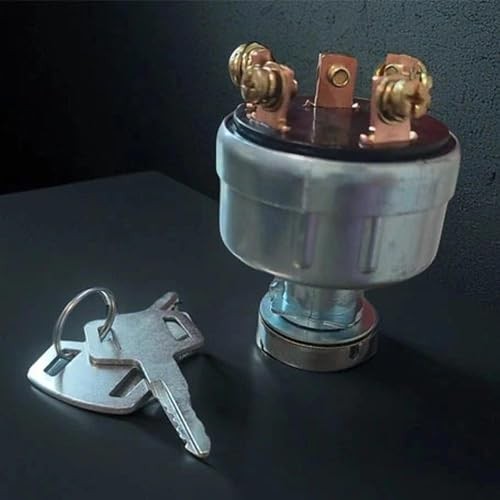 4 Position 6 Wire Ignition Switch-Includes 2 Keys, Perfect for Tractors,